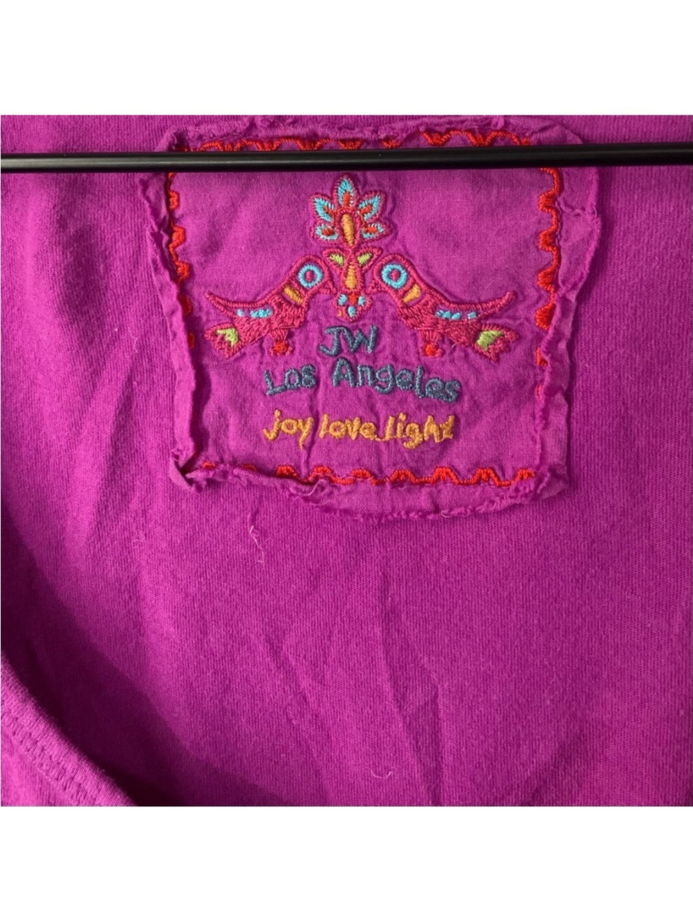 Johnny Was Purple Embroidered Scoop-Neck Midi Dress - Picture 5 of 6